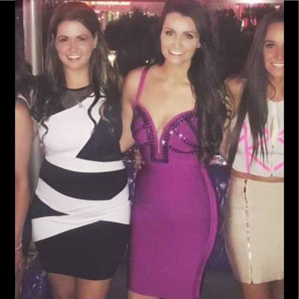 GUESS by Marciano magenta bandage dress